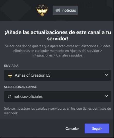 añadir servidor ashes of creation noticias en español ashesofcreation.es