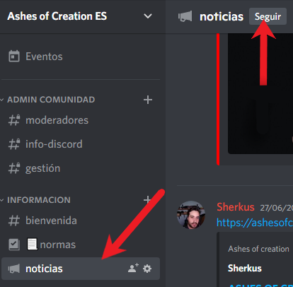 foro noticias ashes of creation en español seguir actualizaciones en servidor de discord novedades noticias comunidad hispana web